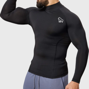 Experience the ultimate in comfort, support, and performance with the GymApe Elevated Neck Compression T-Shirt. Crafted for athletes and fitness enthusiasts, this full-sleeve compression tee offers a unique elevated neck design to protect and stabilize the neck during high-intensity training. Made with breathable, moisture-wicking fabric, it keeps you dry while enhancing circulation, boosting endurance, and reducing muscle fatigue. Whether you're lifting, running, or training, the GymApe compression t-shirt provides the perfect balance of support and flexibility to help you reach your fitness goals faster. Key Features: Elevated Neck Design: Stabilizes and supports the neck during intense movements and exercises. Full-Sleeve Compression: Supports muscles, reduces recovery time, and improves workout performance. Breathable & Moisture-Wicking Fabric: Keeps you cool, dry, and comfortable during any activity. Enhanced Circulation: Promotes better blood flow, reducing muscle fatigue and soreness. Stretchable & Durable: Designed for full mobility, flexibility, and lasting wear through every workout. Ideal for weightlifting, running, or any intense workout, the GymApe Elevated Neck Compression T-Shirt helps you push beyond your limits. Get yours today and elevate your training!