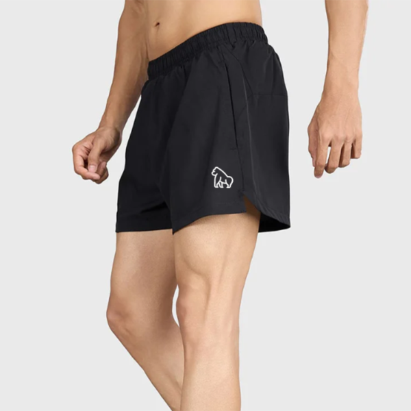 GymApe Unisex Black Velocity 4" Running Short