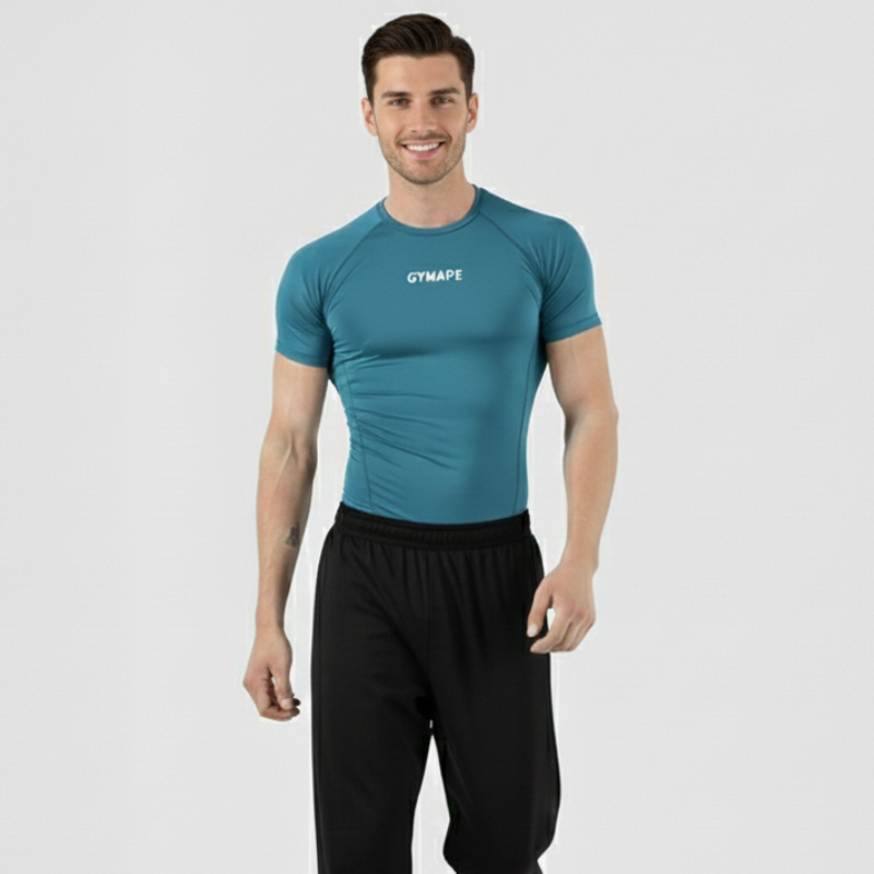 BreathTech Muscle Fit Compression Blue T-Shirt | Training & Workout