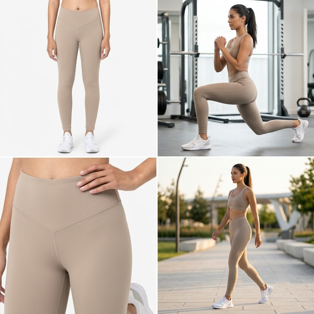 GymApe Beige Leggings - Image 5