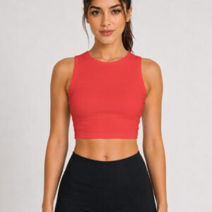 GymApe Red Sports Crop Top