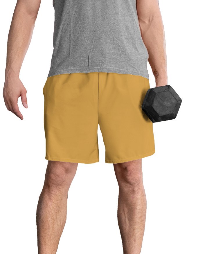 GymApe Yellow Unisex Sports Shorts