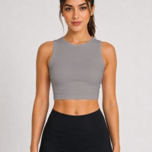 GymApe Grey Sports Crop Top