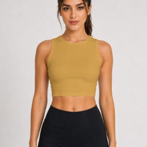 GymApe Yellow Sports Crop Top