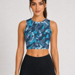 GymApe Blue Sports Crop Top